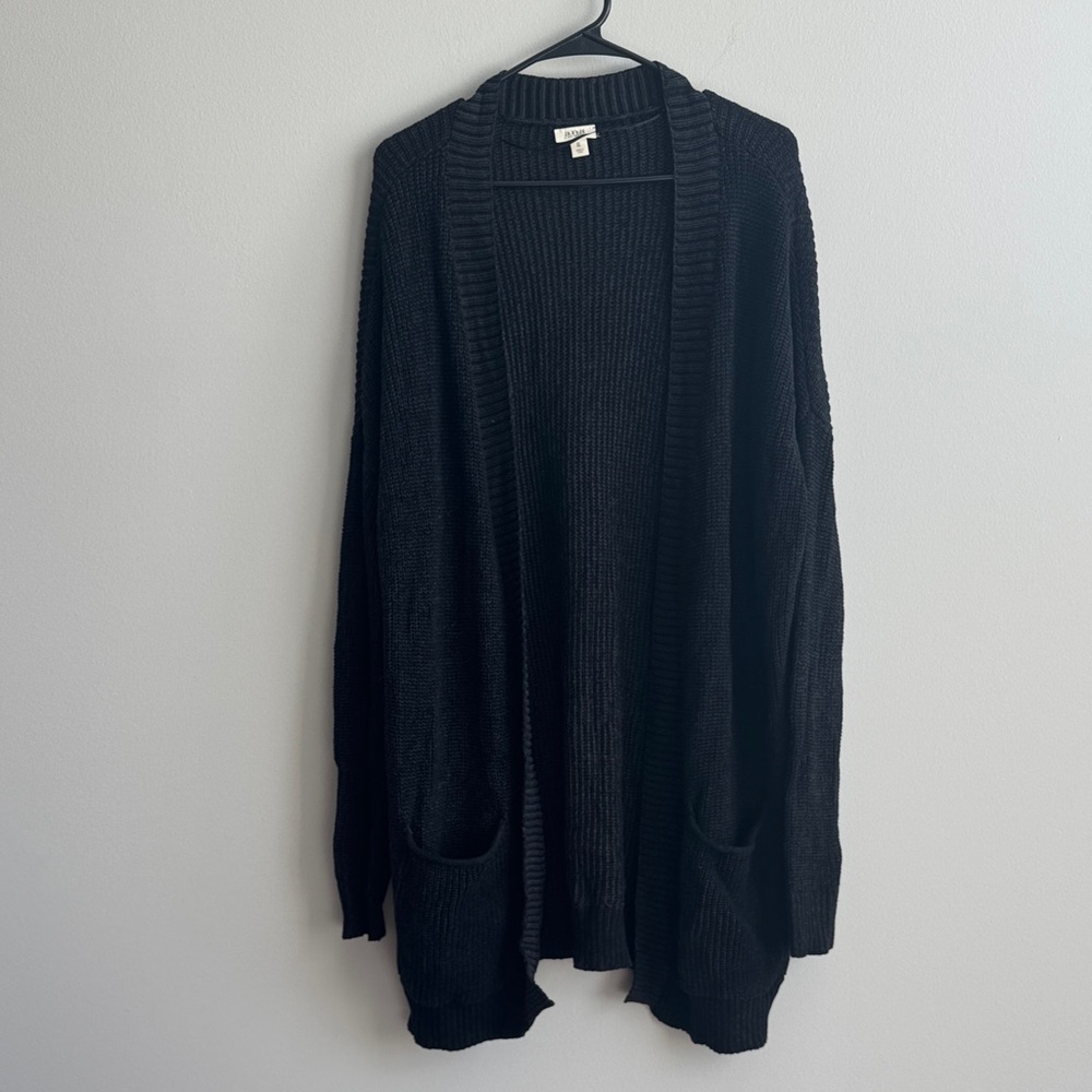 a.n.a Black Open Front Cardigan